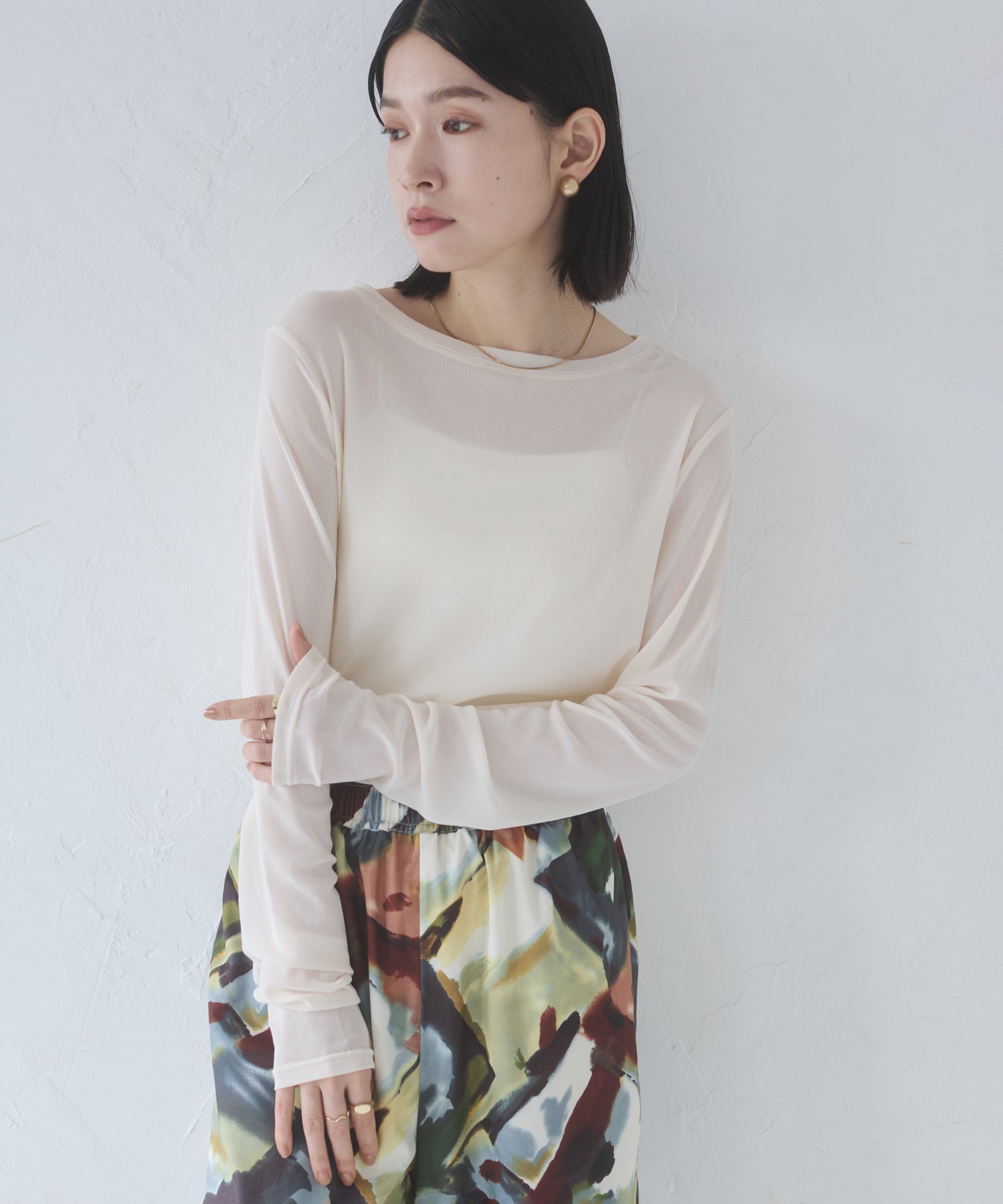 model : H162 着用サイズ : FREE