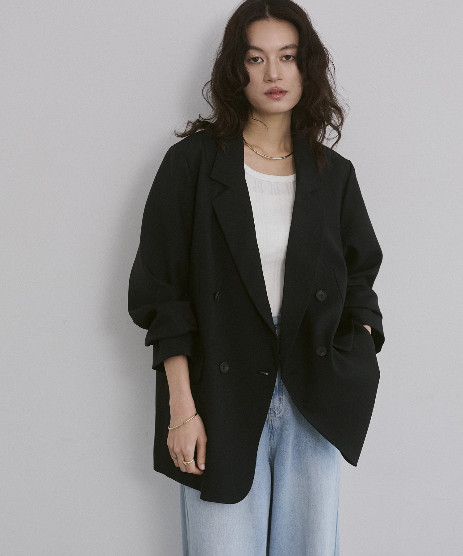 [LIMITED] [SETUP] HEATHER TONE DOUBLE TAILORED JACKET