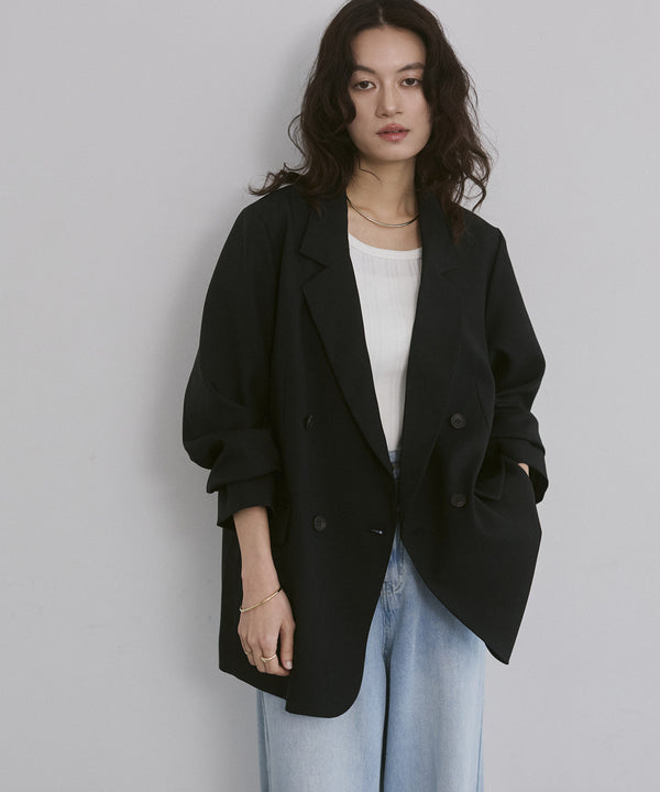 [Limited] [Setup] heather-toned light double tailored jacket