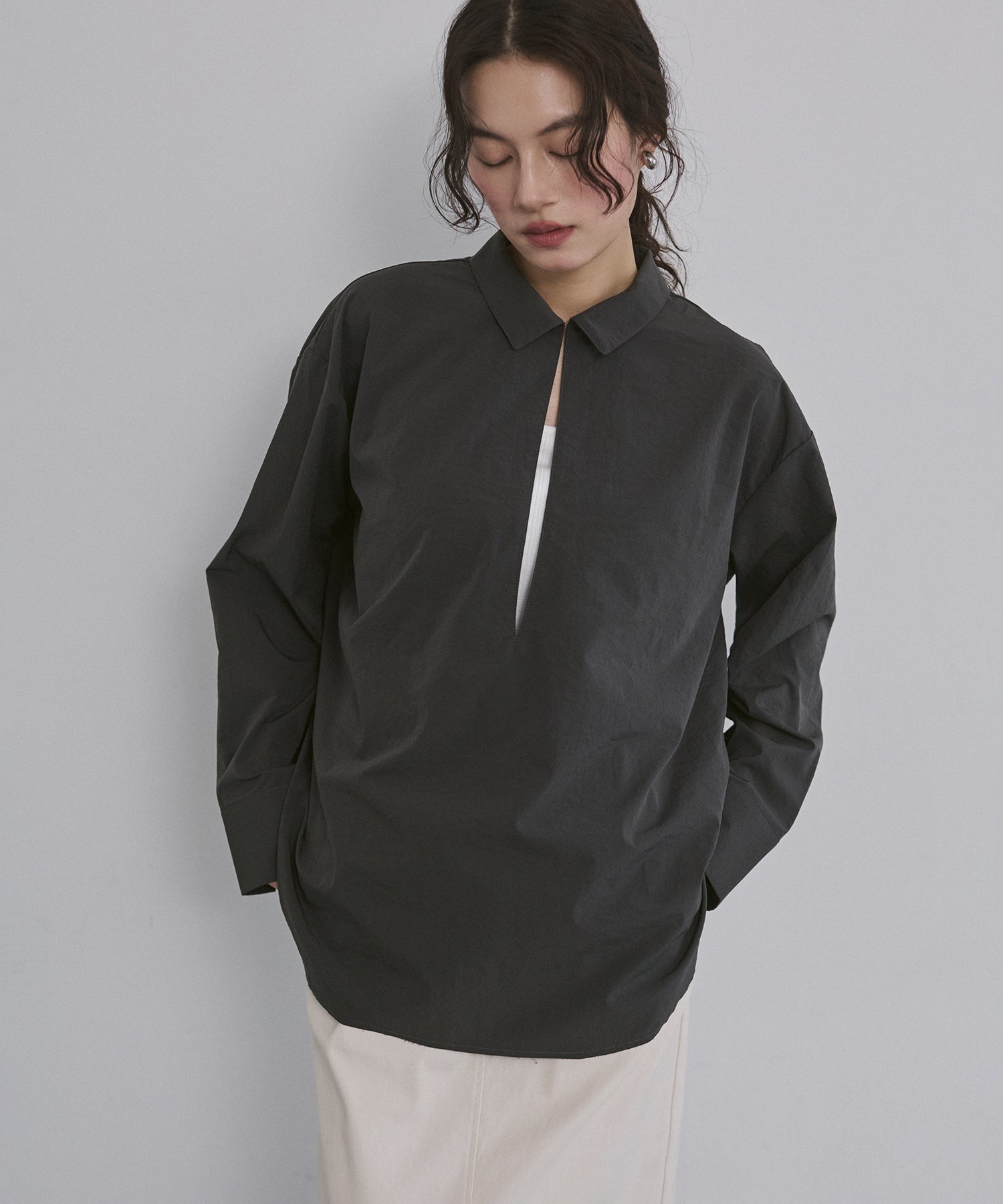 BROAD/TENCEL DENIM SKIPPER SHIRT