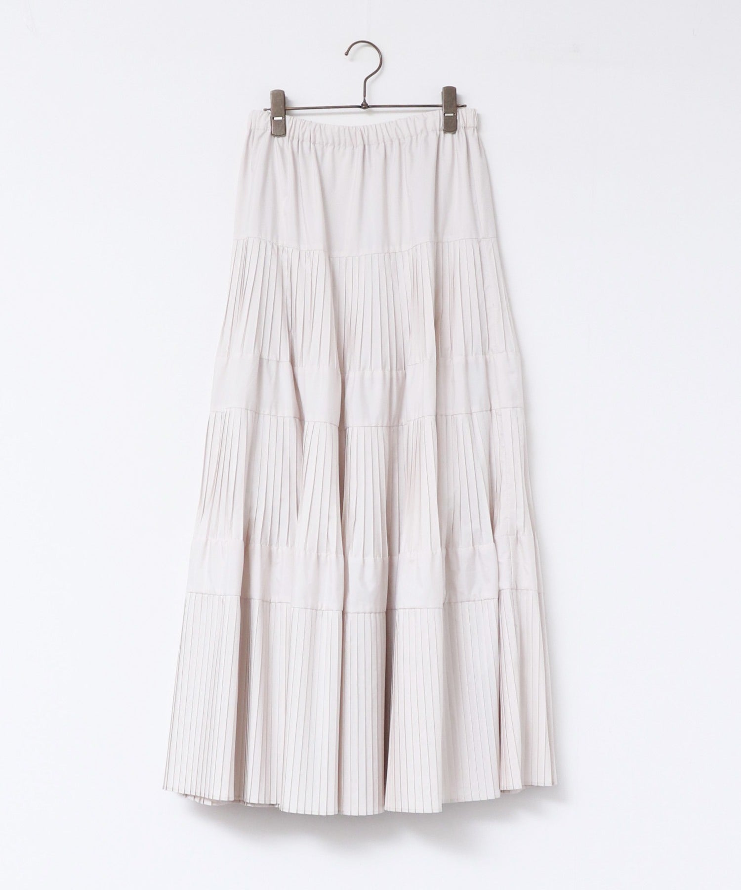 PLEATED TIERED SKIRT
