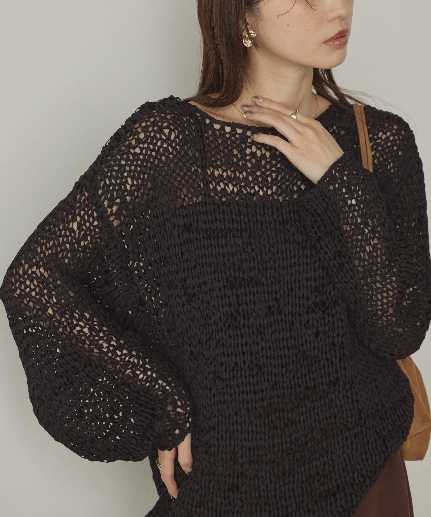 ペーパーヤーン 透かし編みニット