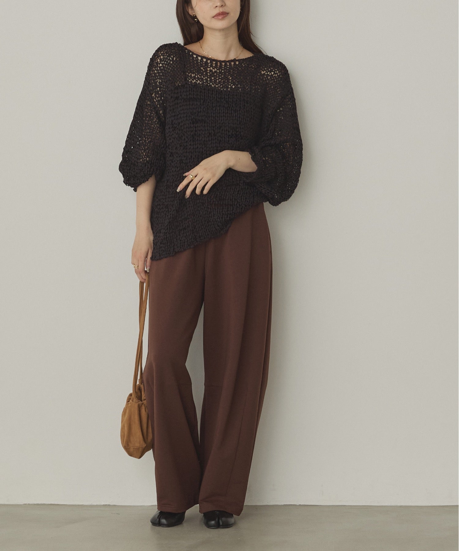 PAPER YARN OPENWORK KNIT