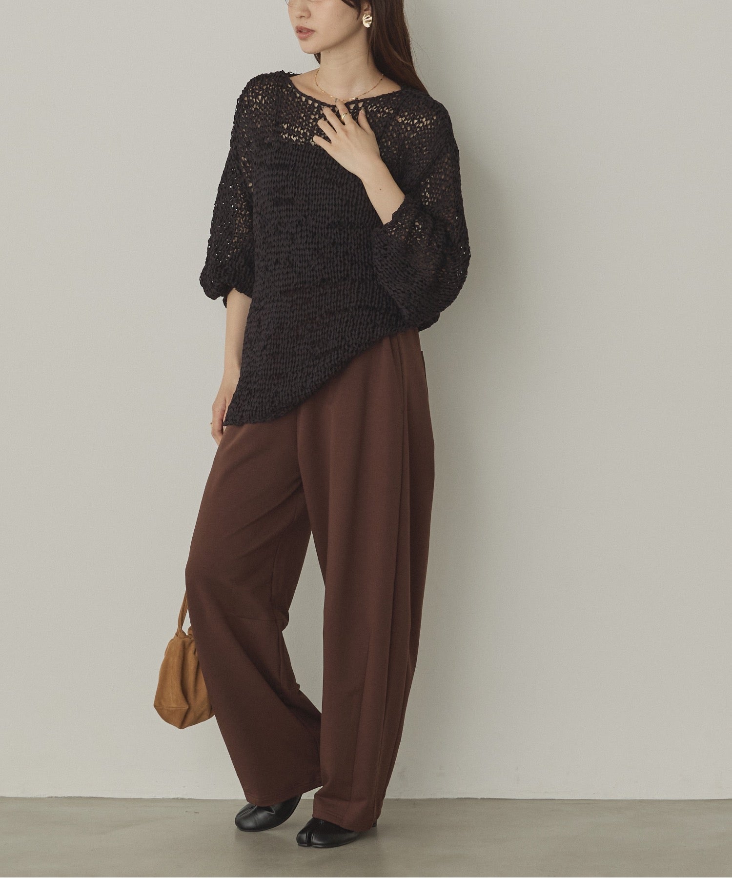 PAPER YARN OPENWORK KNIT