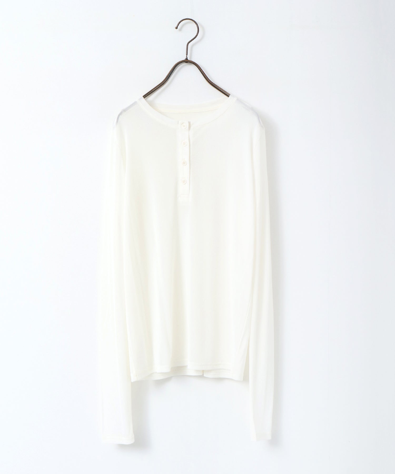 ヘンリーネック レイヤードシアートップス