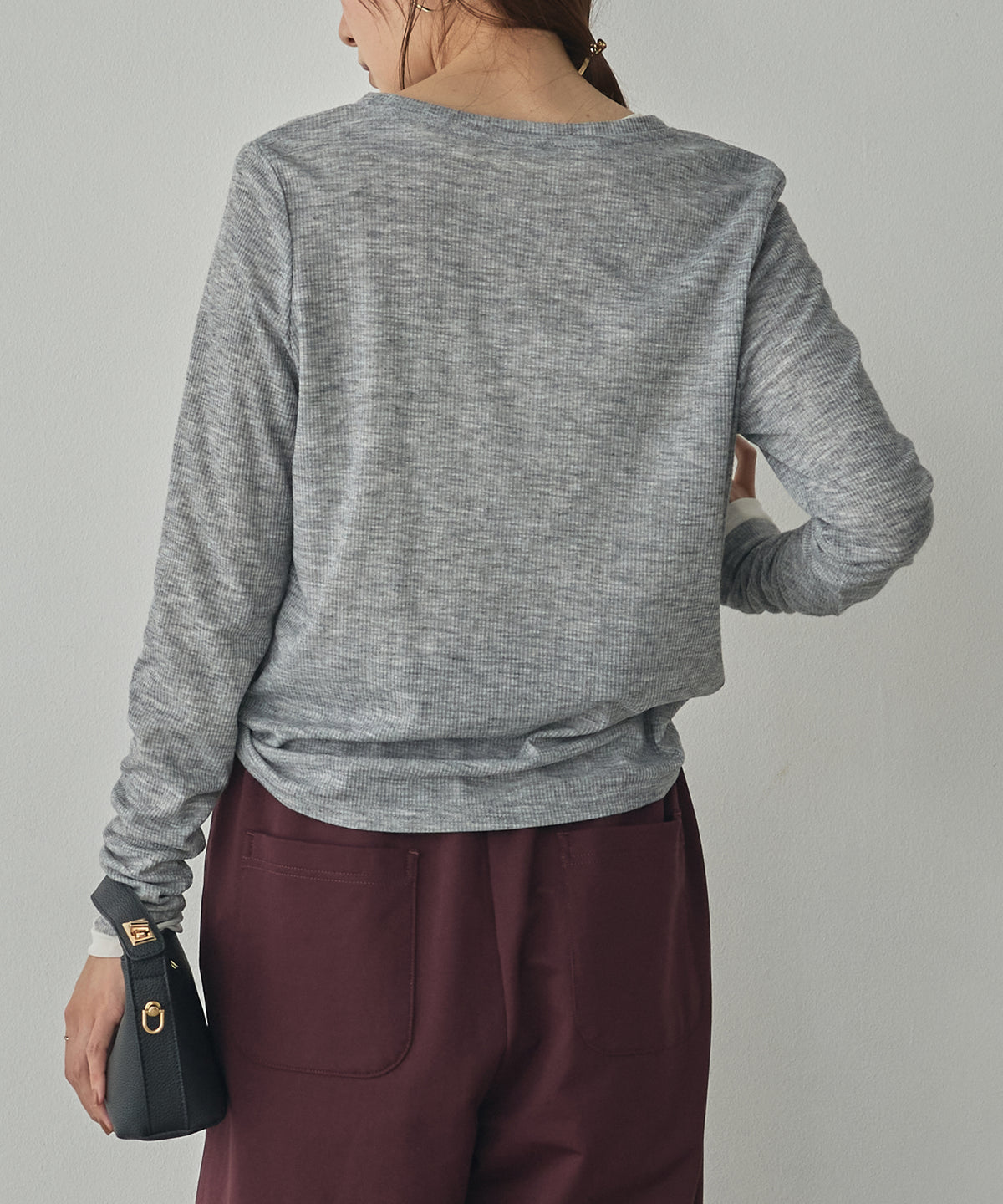 HENRY-NECK LAYERED TOPS