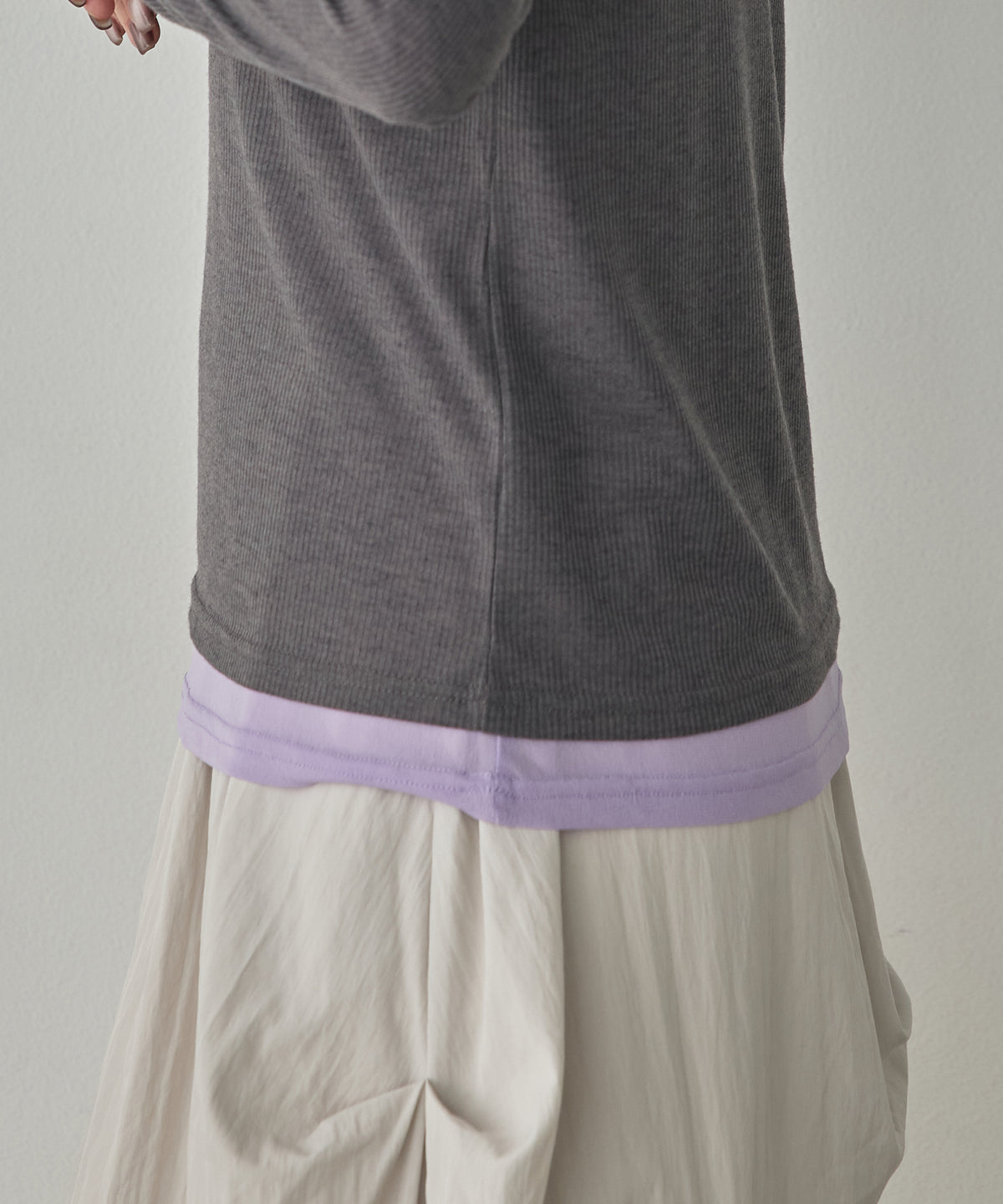 HENRY-NECK LAYERED TOPS