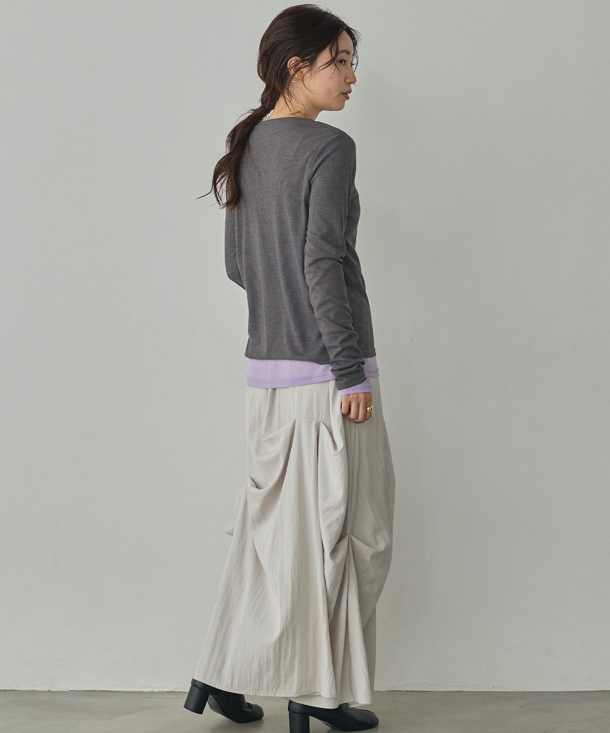 HENRY-NECK LAYERED TOPS