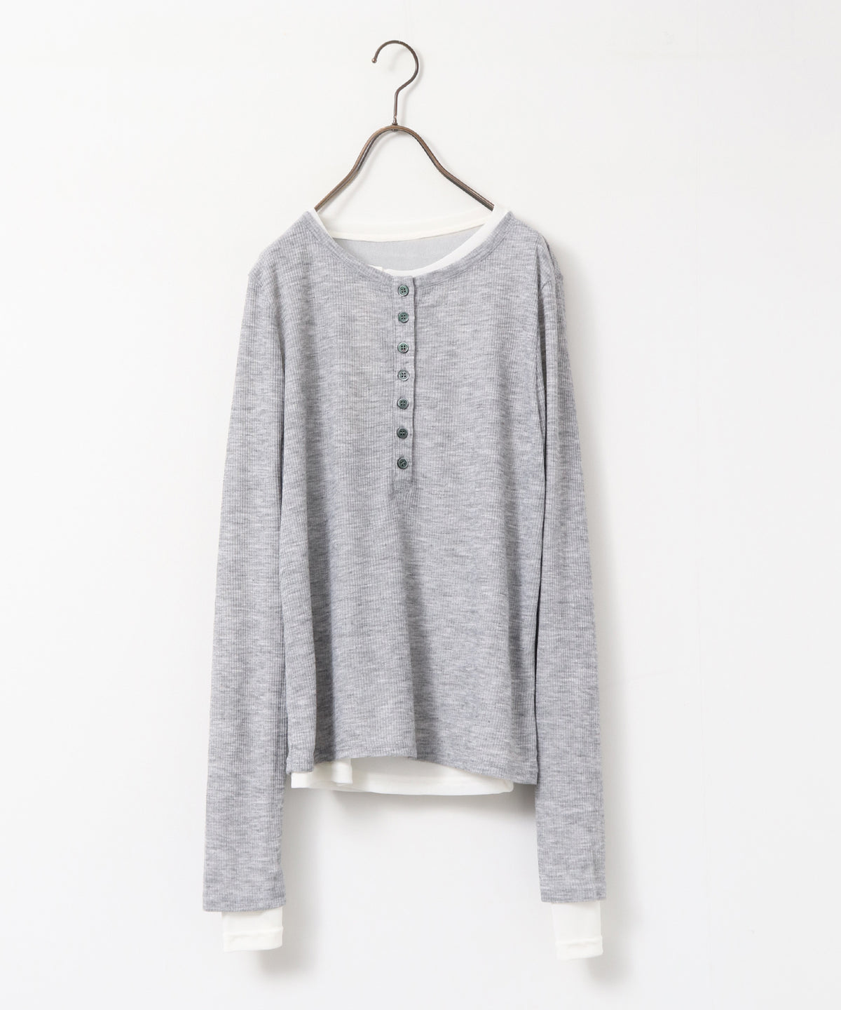 HENRY-NECK LAYERED TOPS