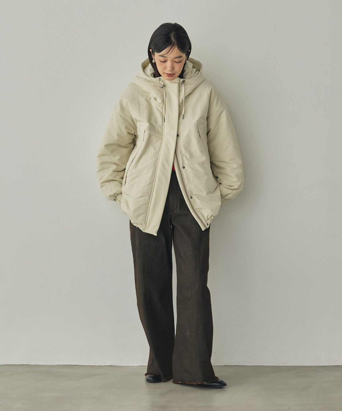 COTTON-LIKE HOODIE COAT