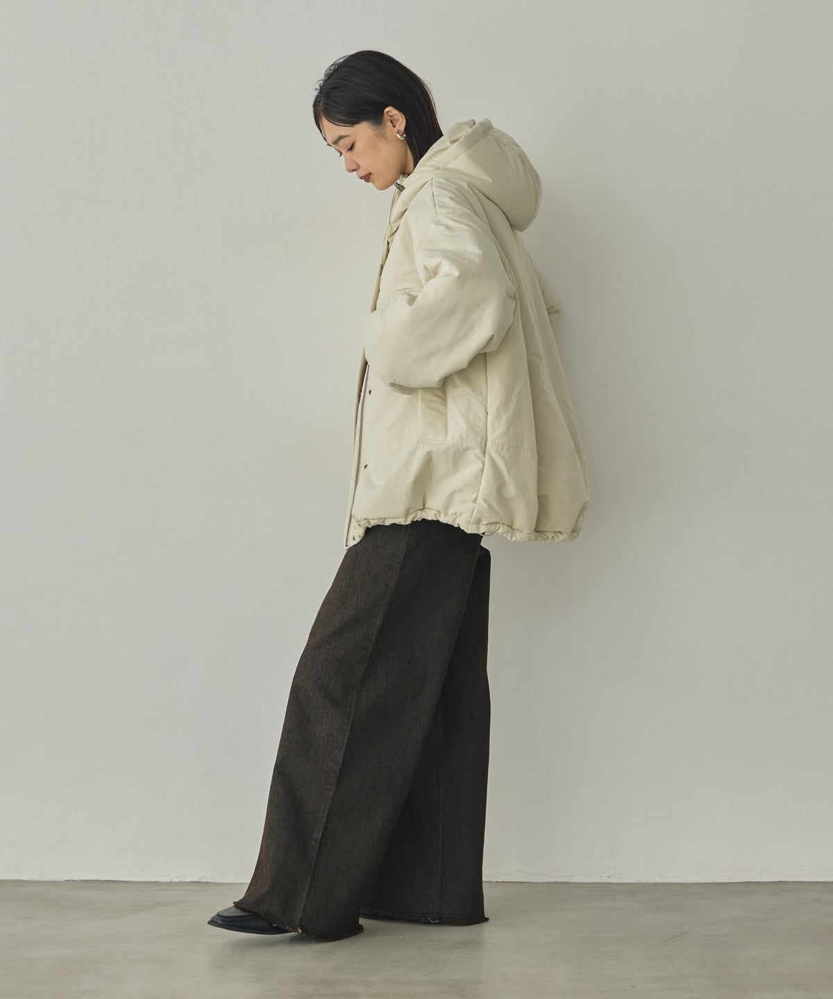 COTTON-LIKE HOODIE COAT