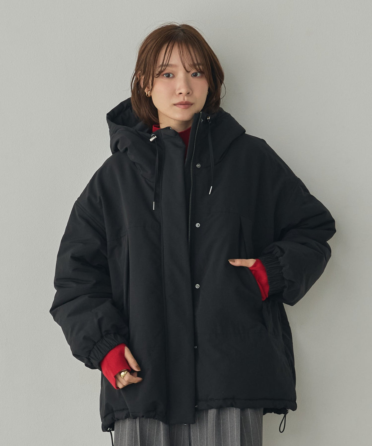 COTTON-LIKE HOODIE COAT