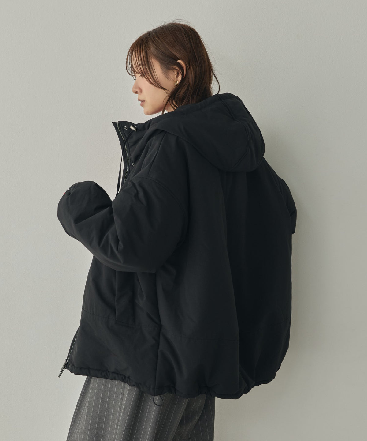 COTTON-LIKE HOODIE COAT