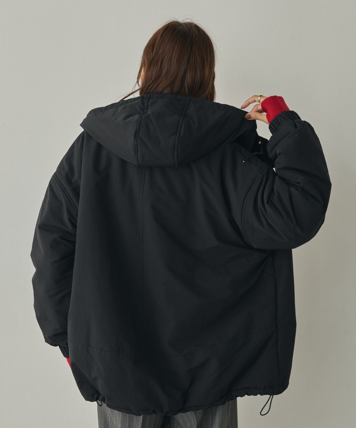 COTTON-LIKE HOODIE COAT