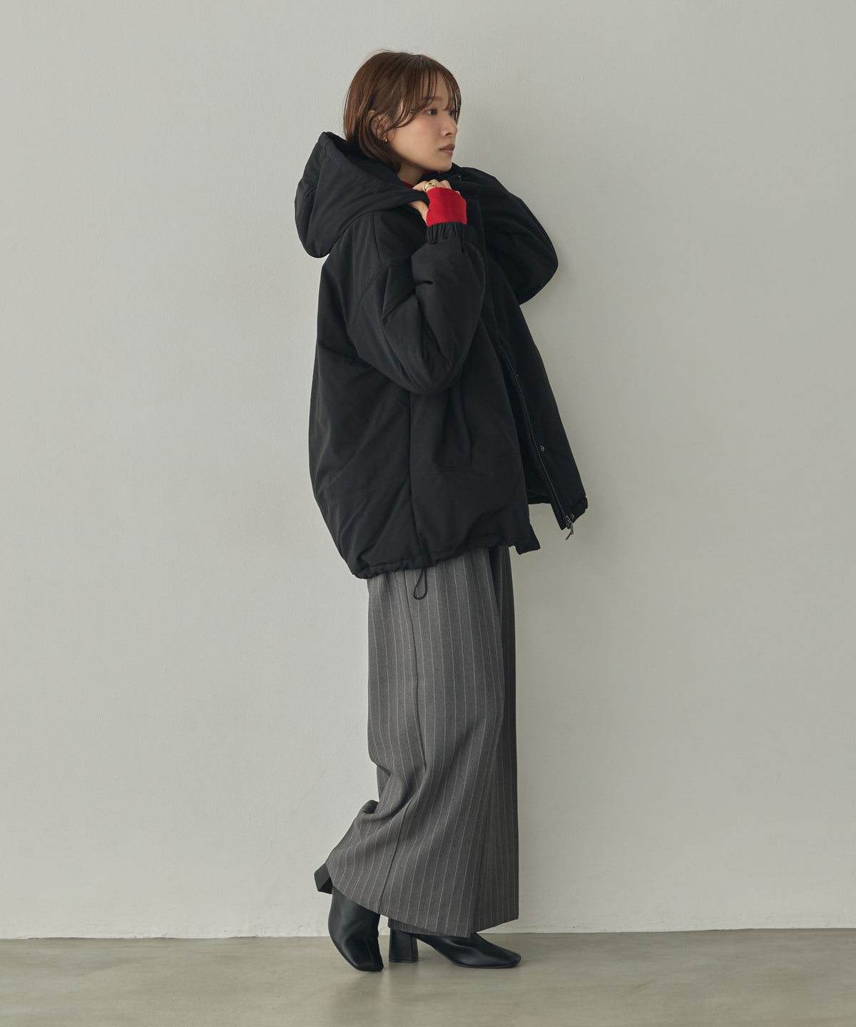 COTTON-LIKE HOODIE COAT