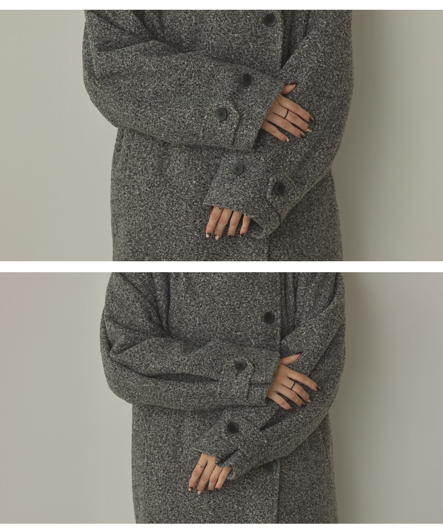 くるくるブークレ ミディアムコート