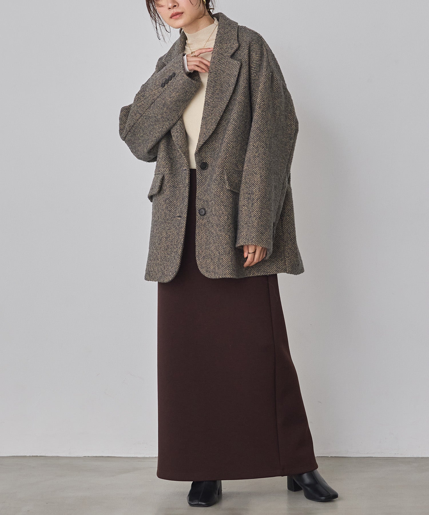 アンプレガント　anplegant ジャケットコート　ヘリボーン アンプレガント anplegant ジャケットコート ヘリボーン アンプ