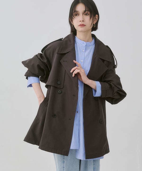Bonding midi length trench coat