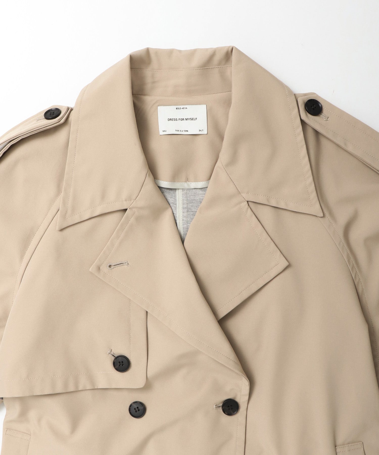 hunch ボンディング　ミディ丈トレンチコート BONDING MIDI TRENCH COAT
