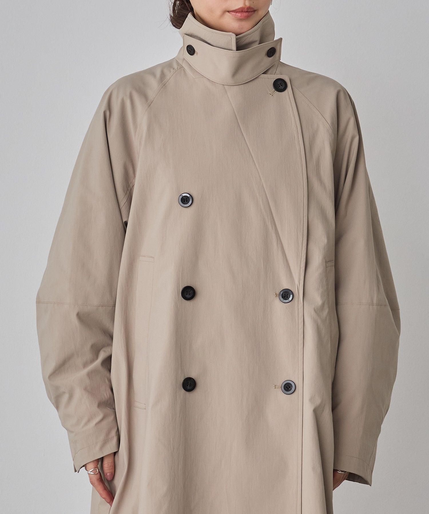 ストレッチポリエステル トレンチコート