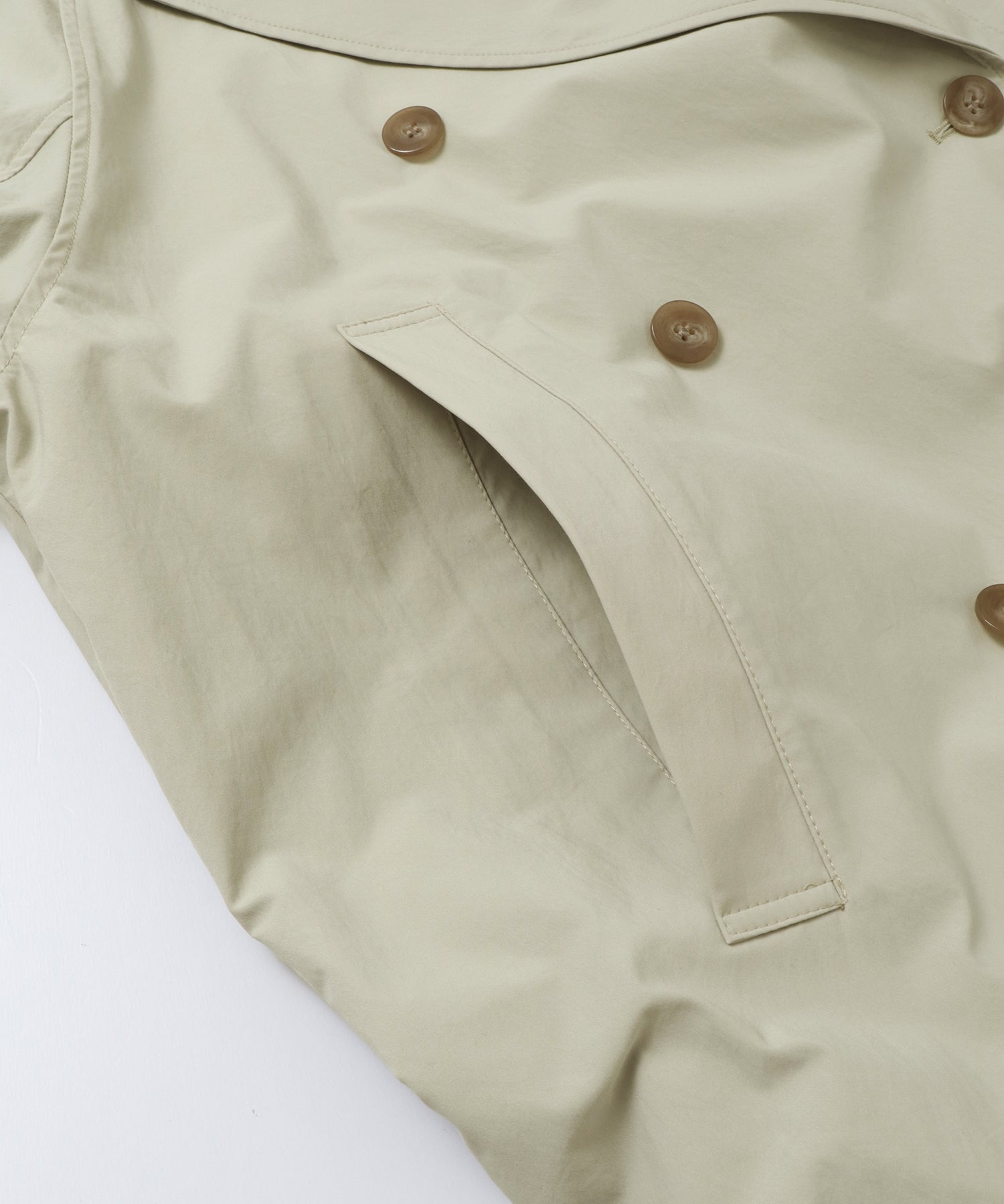 ストレッチポリエステル トレンチコート