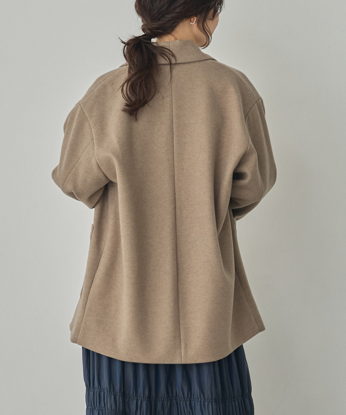 WOOL-LIKE SHAWL-COLLAR COAT