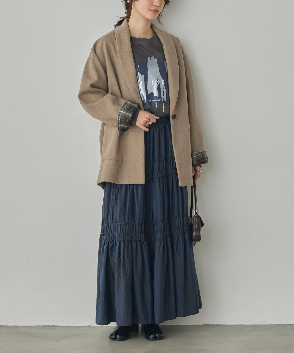 WOOL-LIKE SHAWL-COLLAR COAT