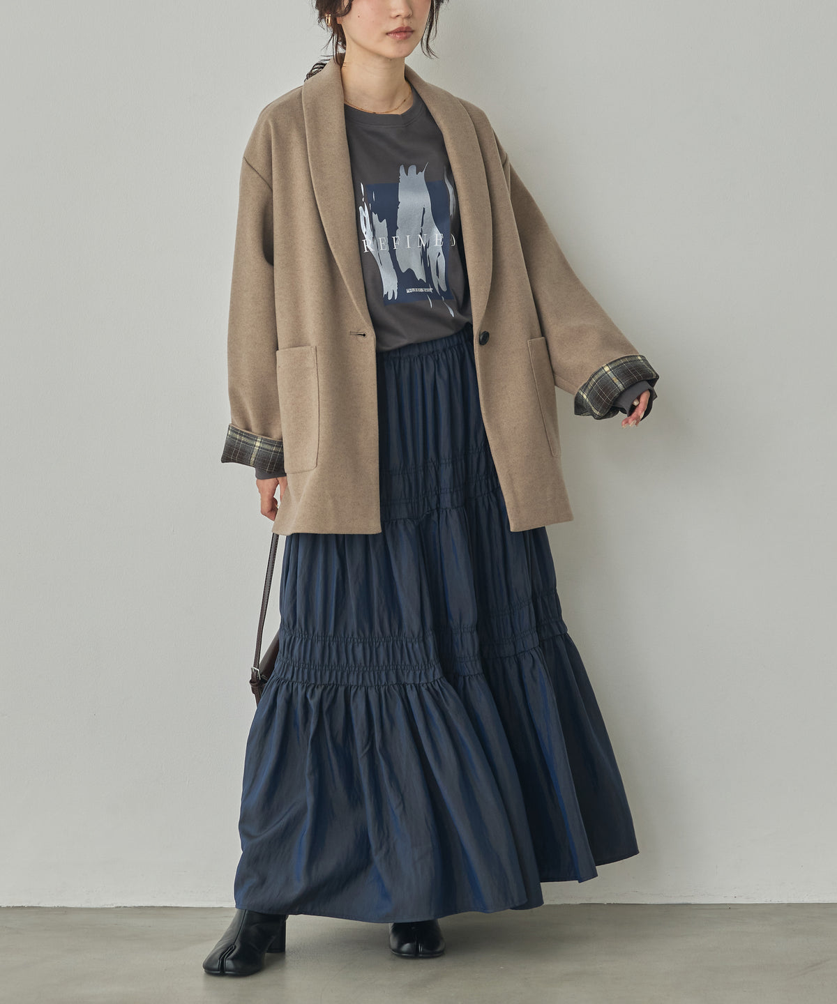 WOOL-LIKE SHAWL-COLLAR COAT