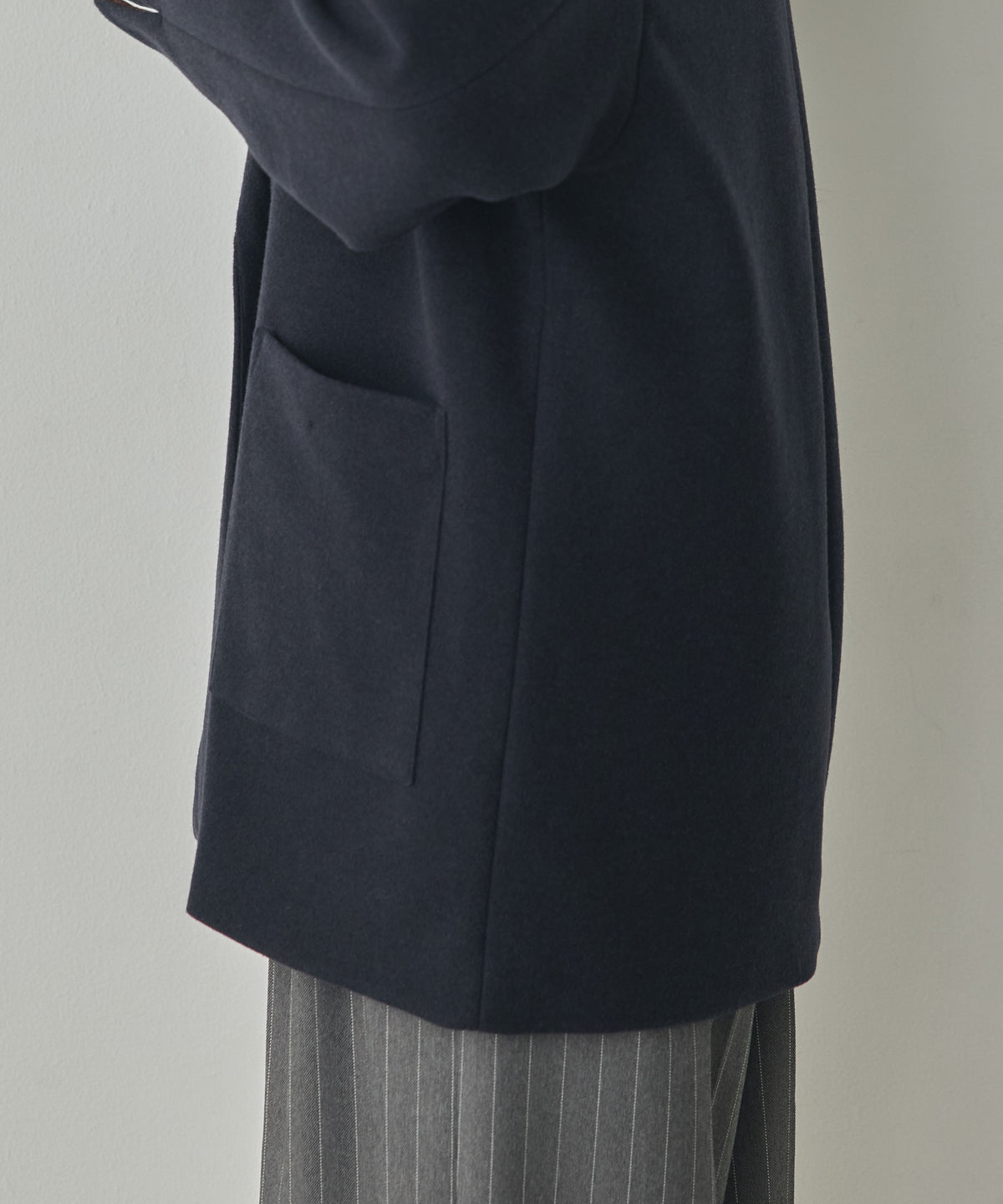 WOOL-LIKE SHAWL-COLLAR COAT