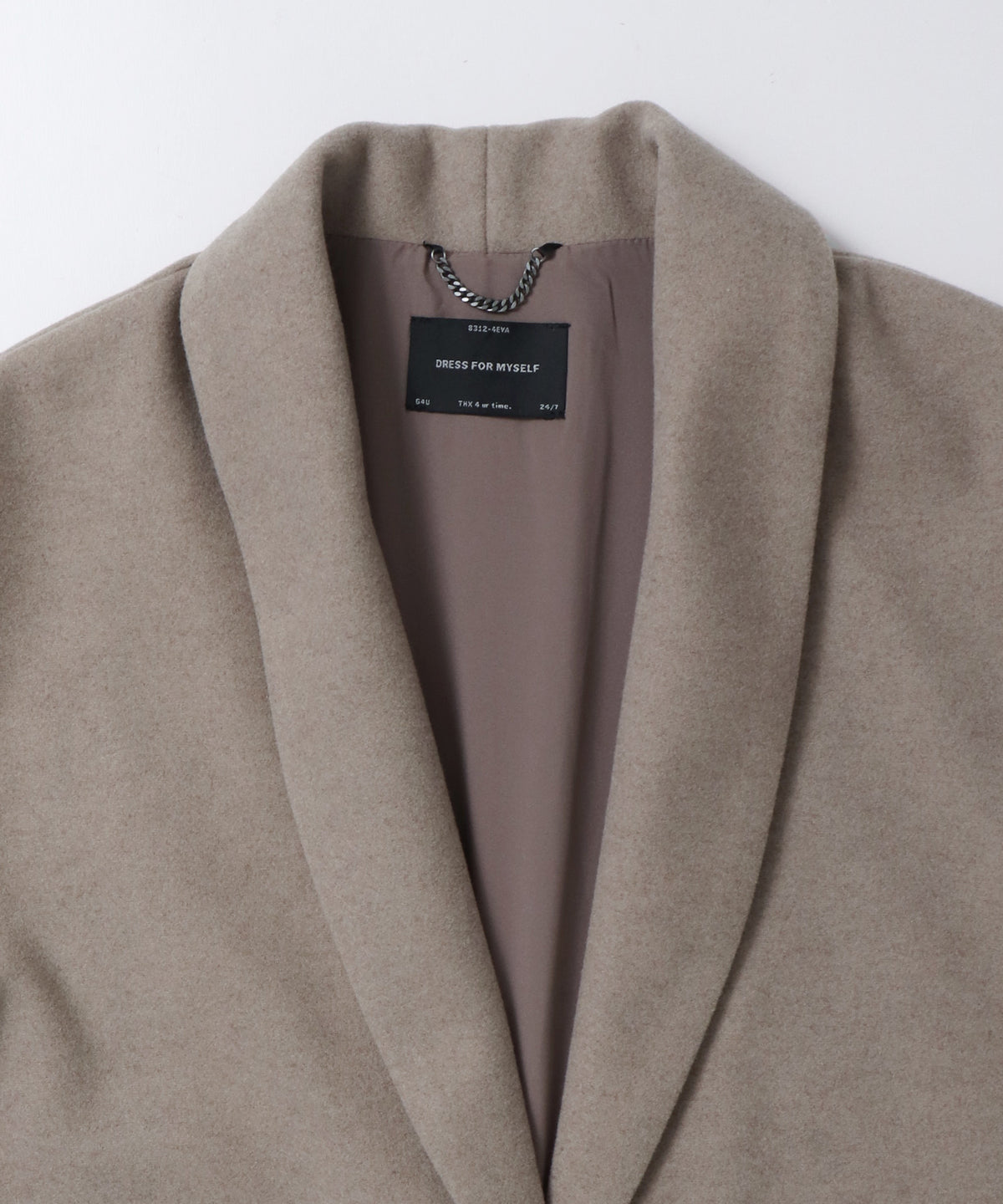 WOOL-LIKE SHAWL-COLLAR COAT