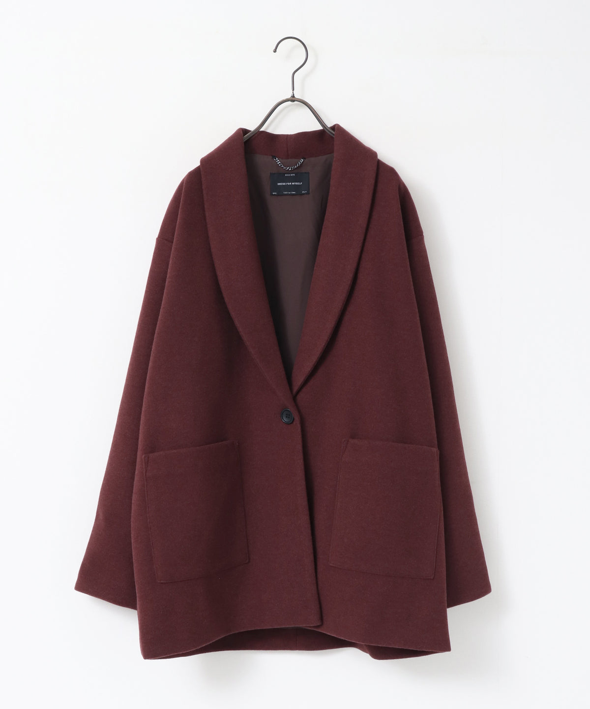 WOOL-LIKE SHAWL-COLLAR COAT