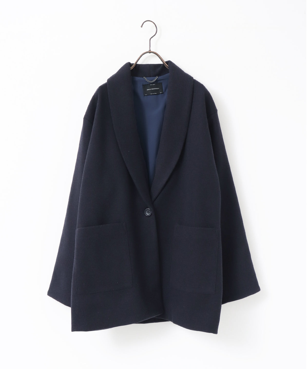 WOOL-LIKE SHAWL-COLLAR COAT