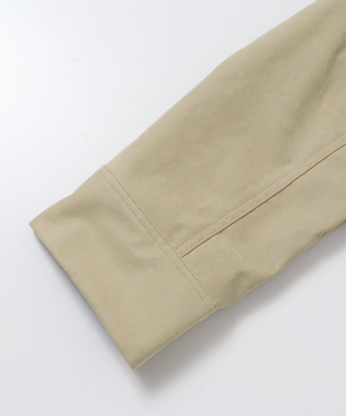 COLOUR-BLOCKED COLLAR BONDED STAND-UP COLLAR COAT