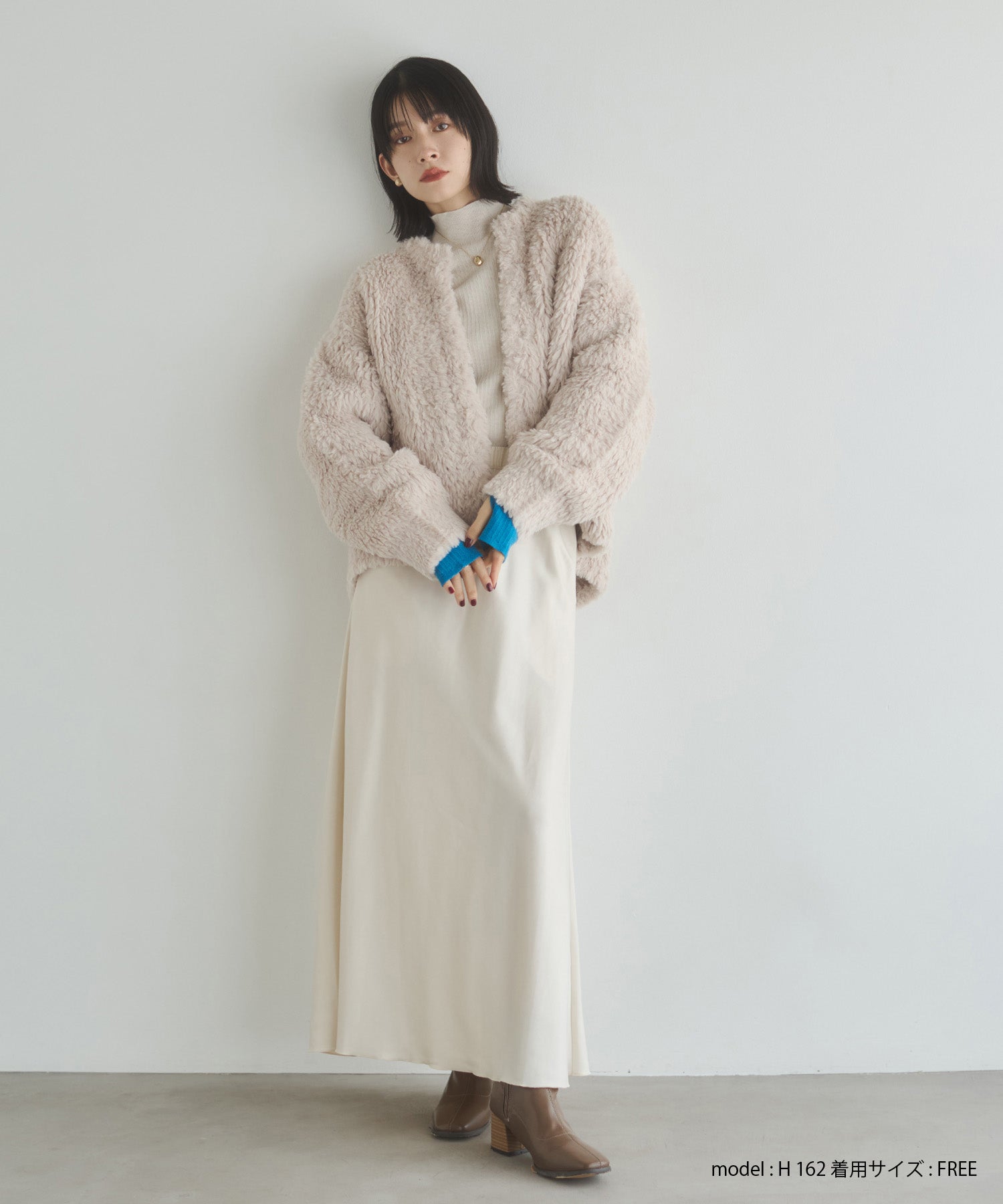 ファー ニットコート