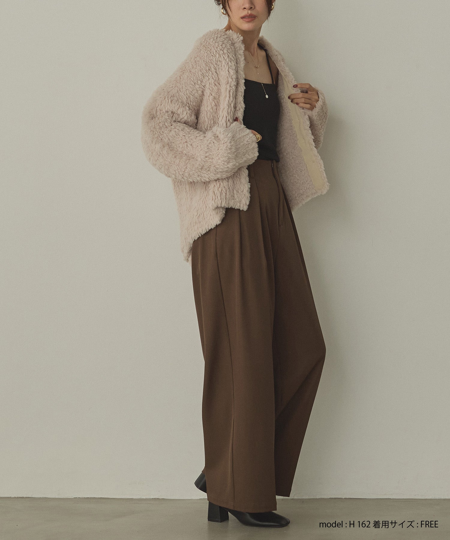 ファー ニットコート