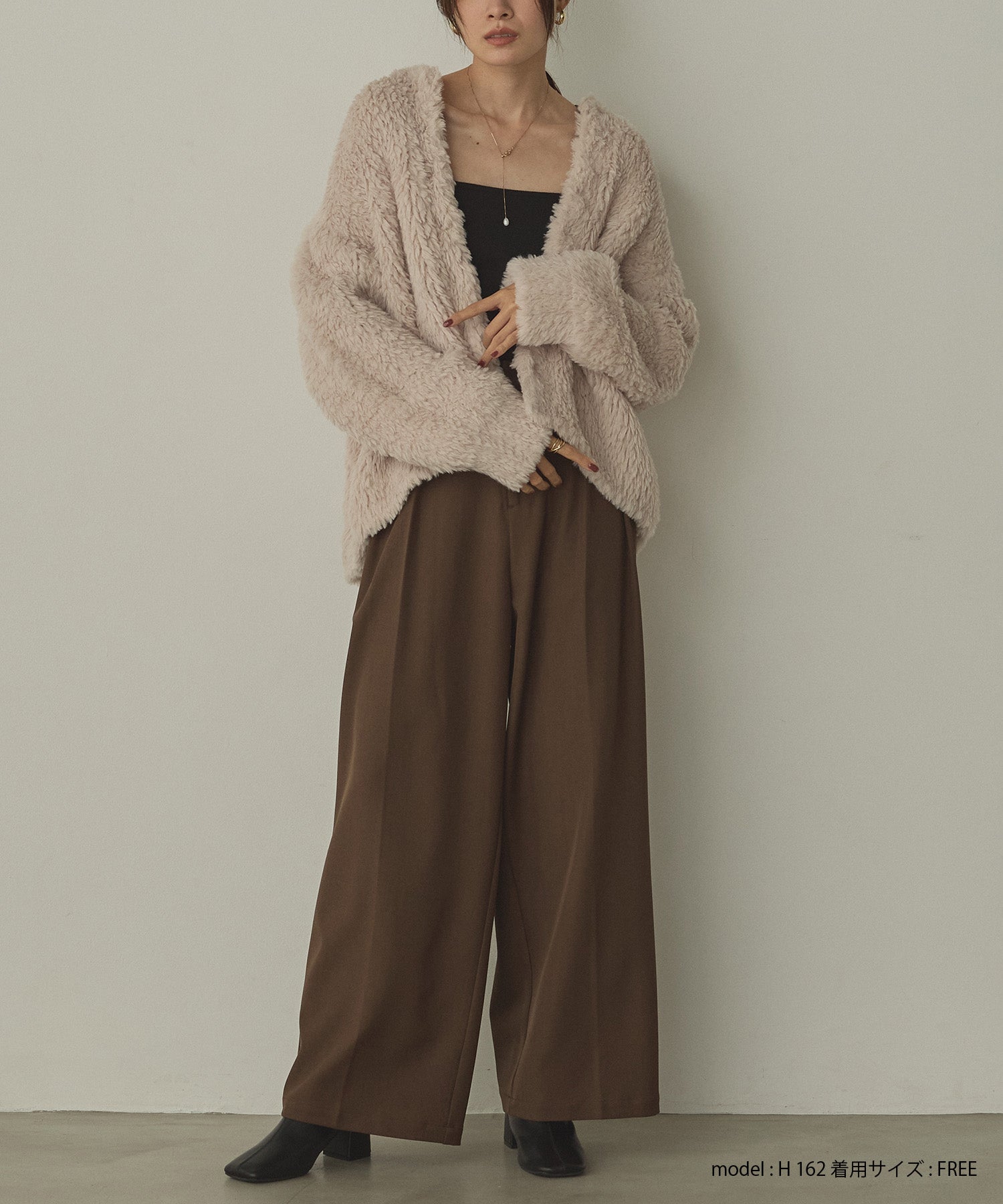 ファー ニットコート