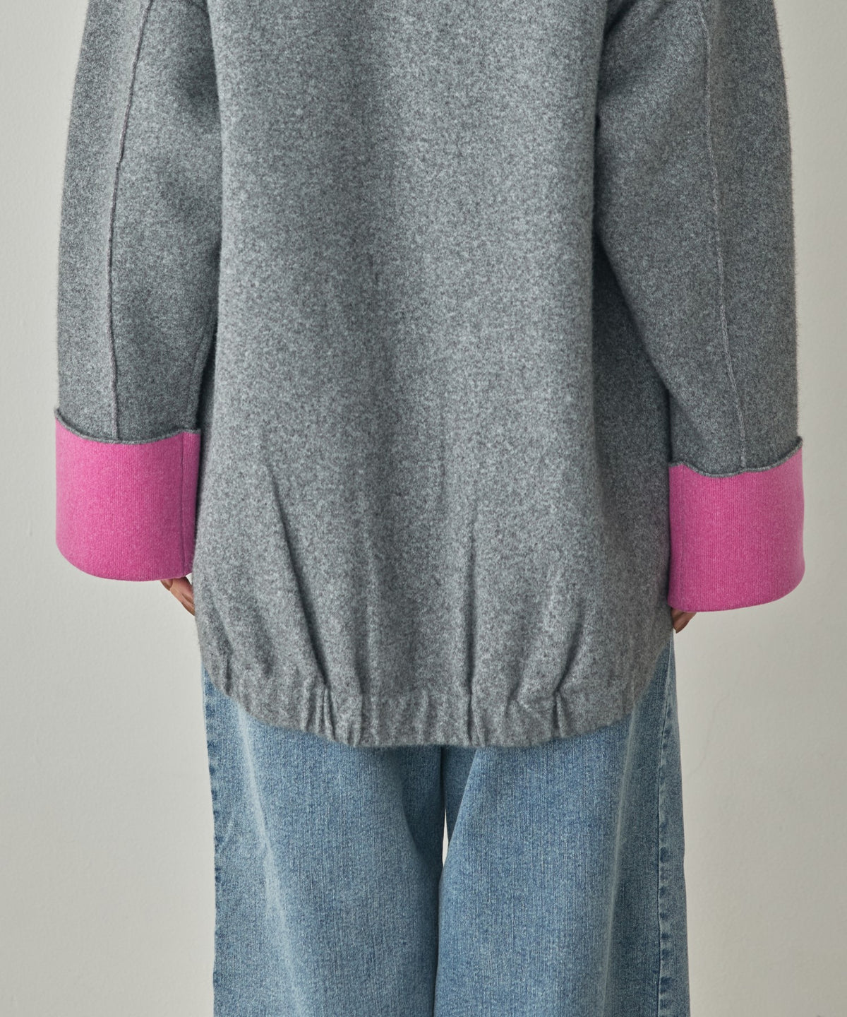 CASHMERE-TOUCH COLLARLESS KNIT COAT