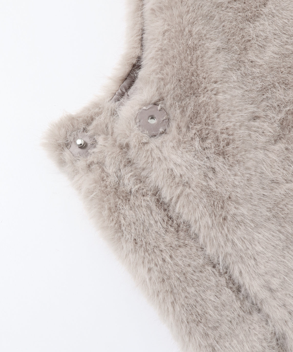FUR HIGH-NECK VEST