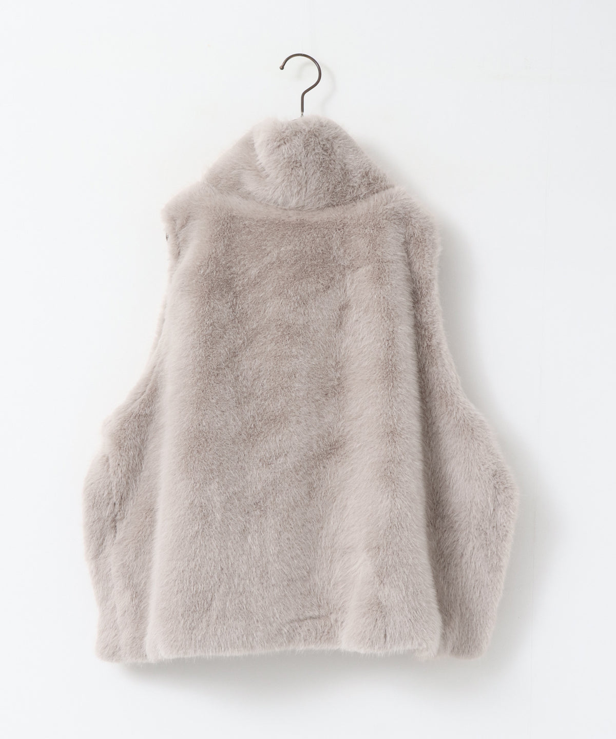 FUR HIGH-NECK VEST