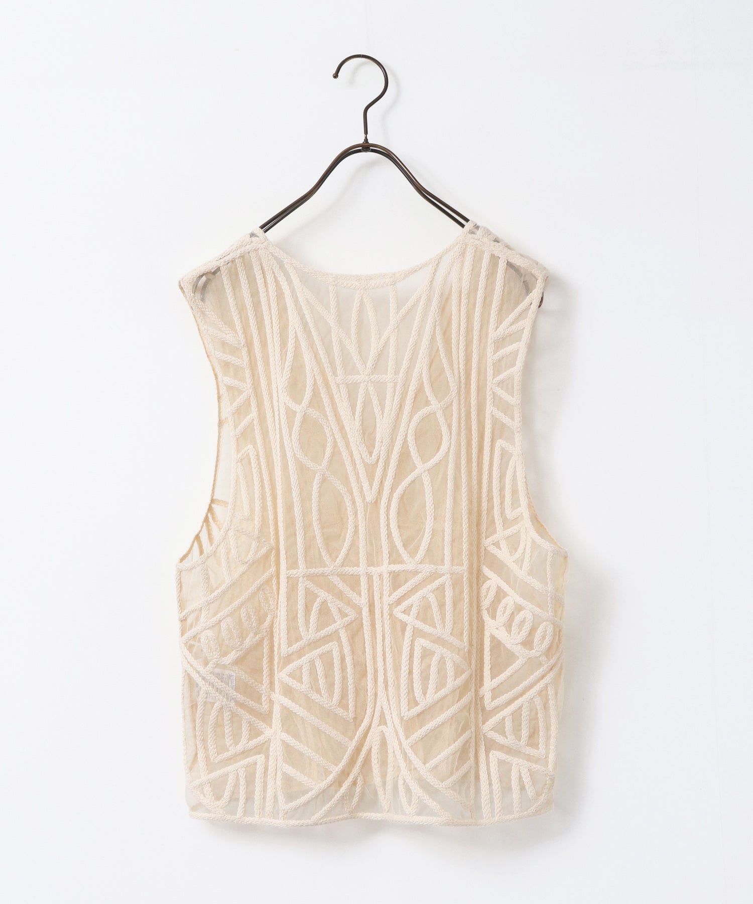 ネット 刺繍ジレ