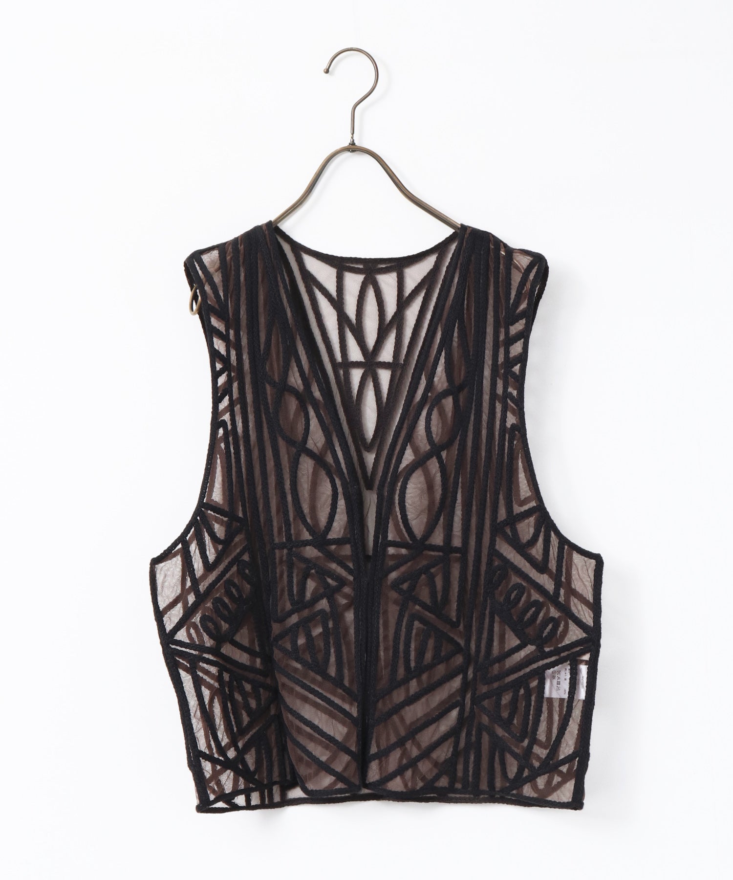 ネット 刺繍ジレ