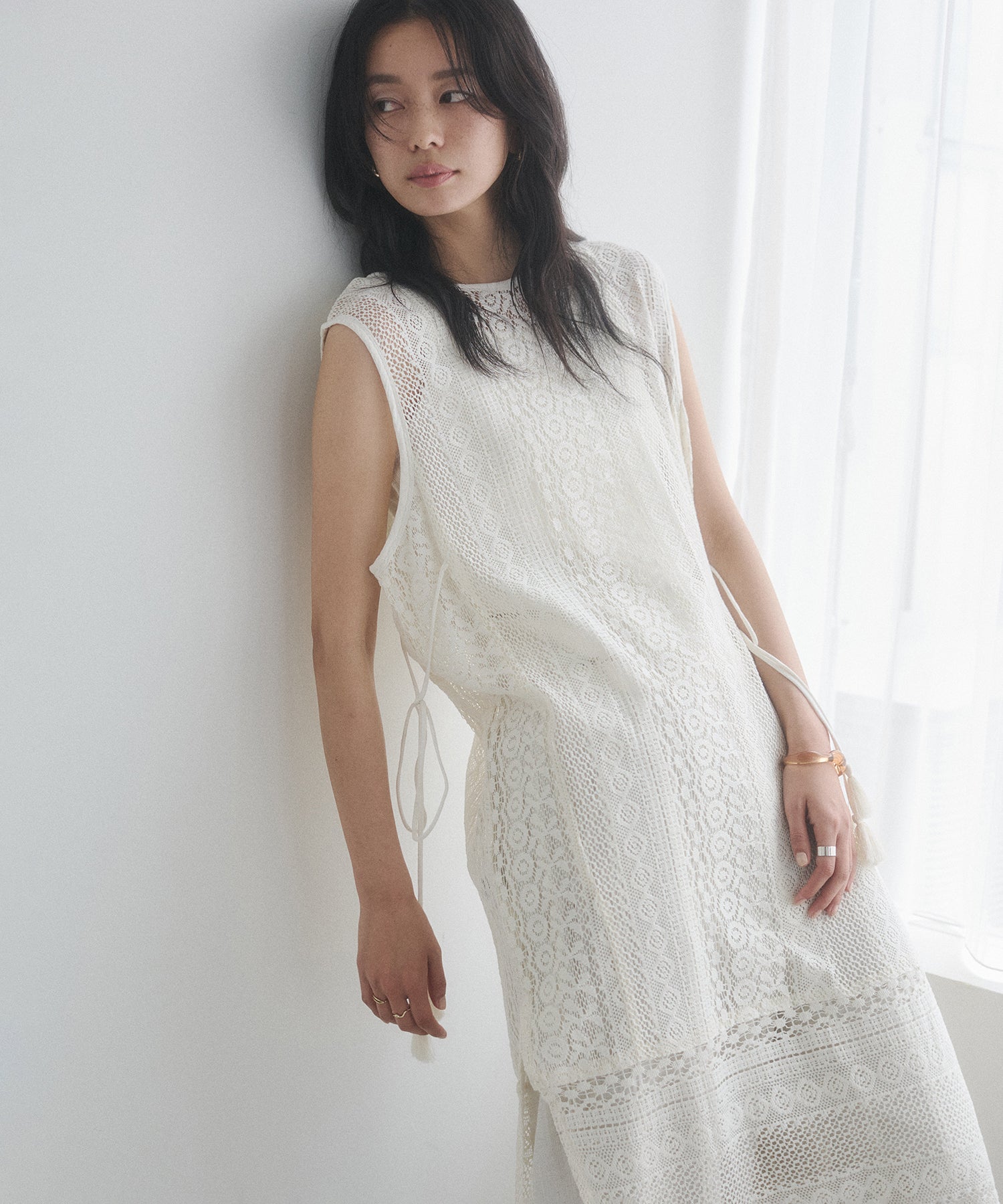 LACE LONG GILET