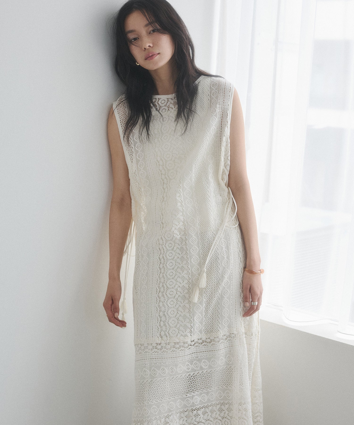 LACE LONG GILET