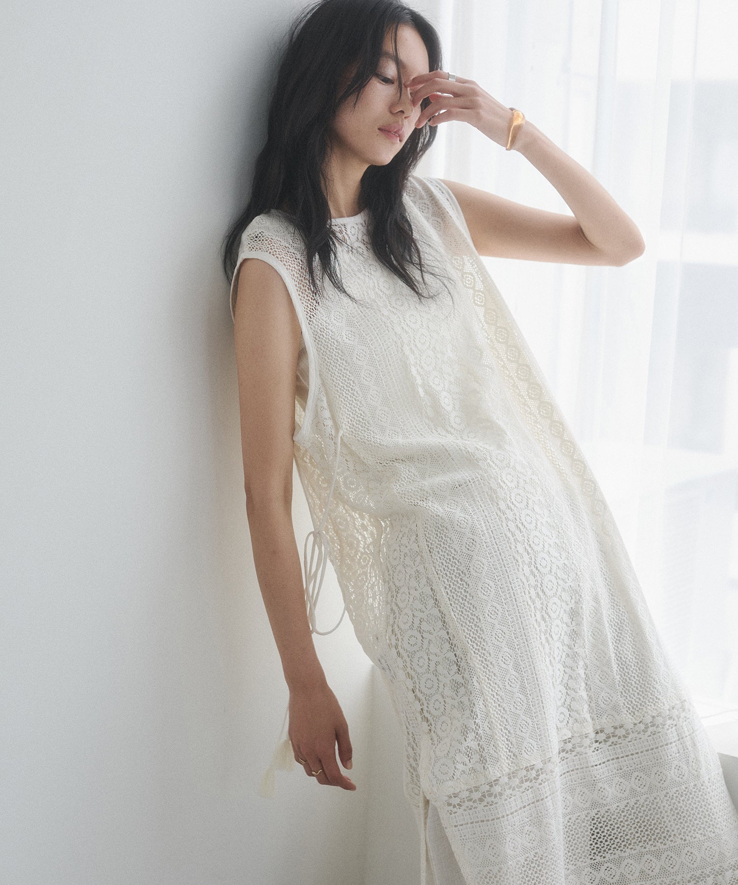 LACE LONG GILET