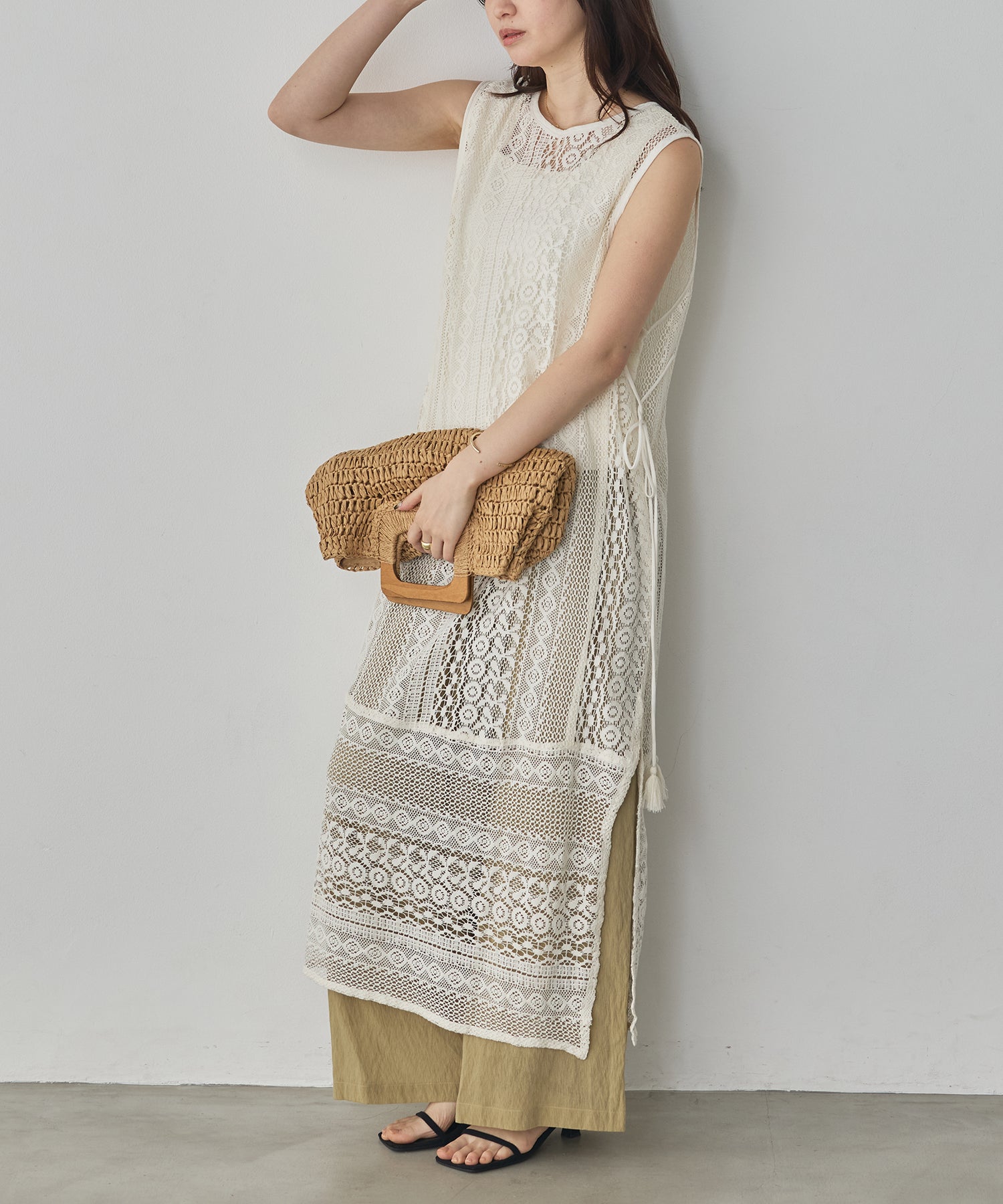 LACE LONG GILET