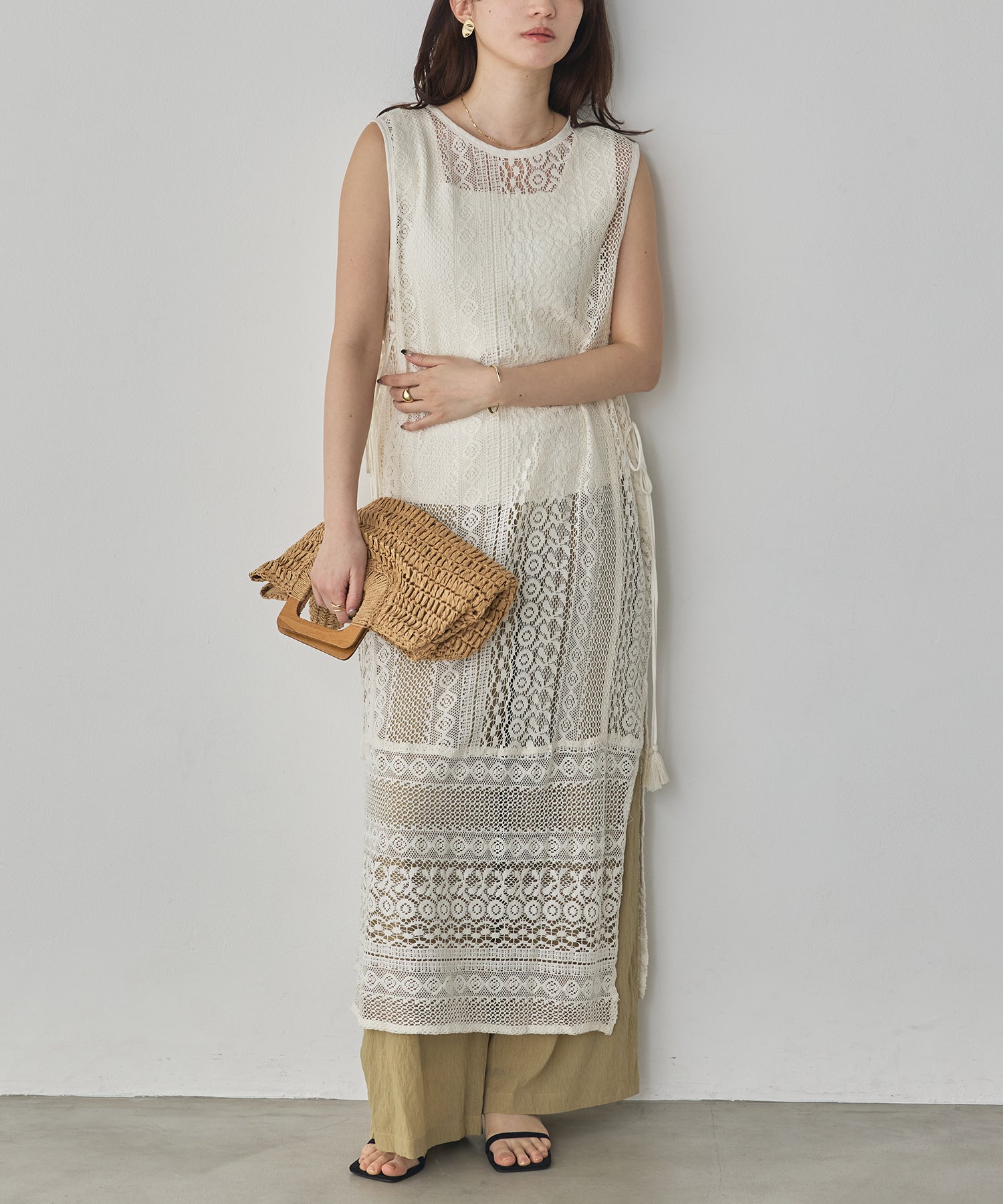LACE LONG GILET