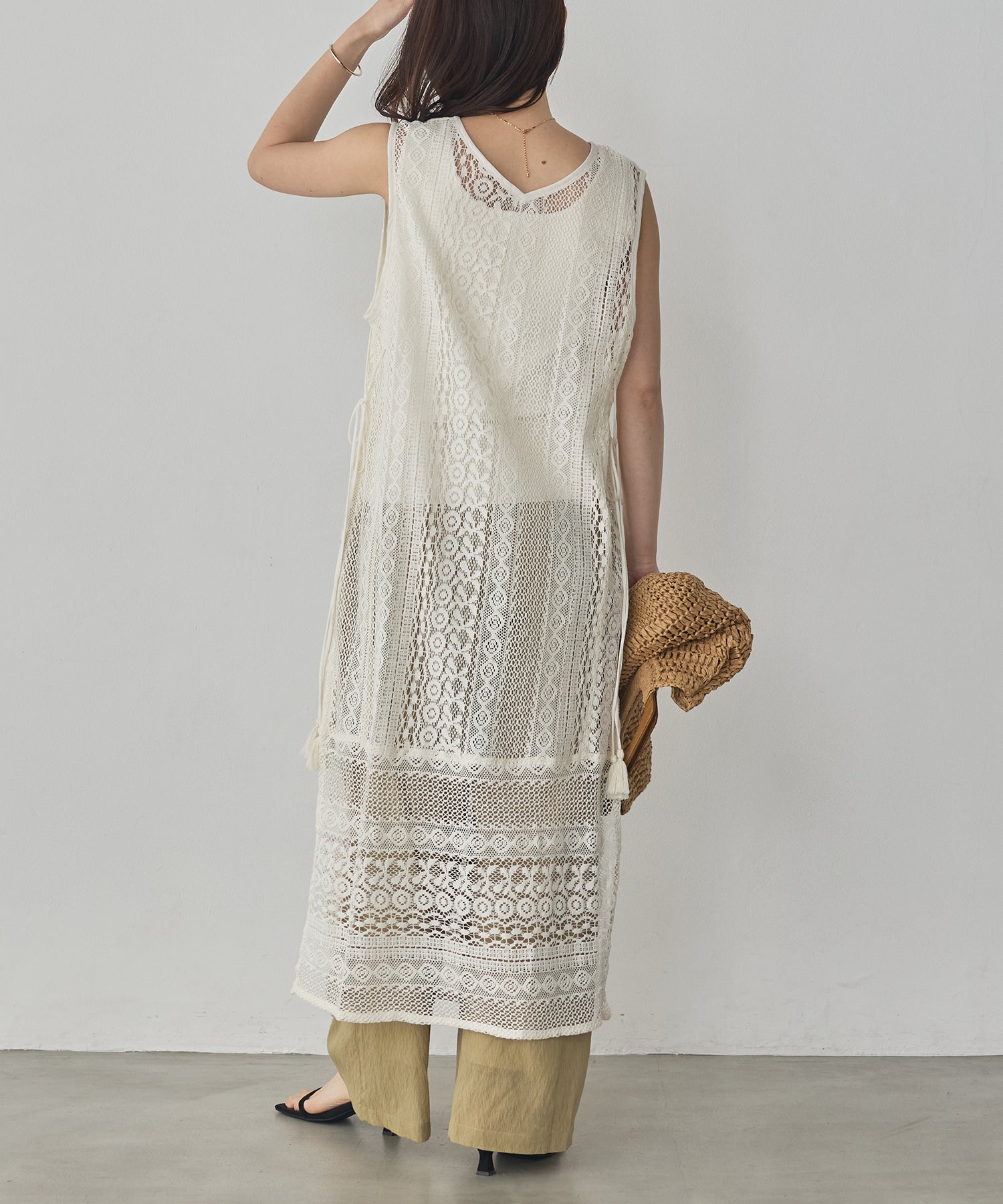 LACE LONG GILET