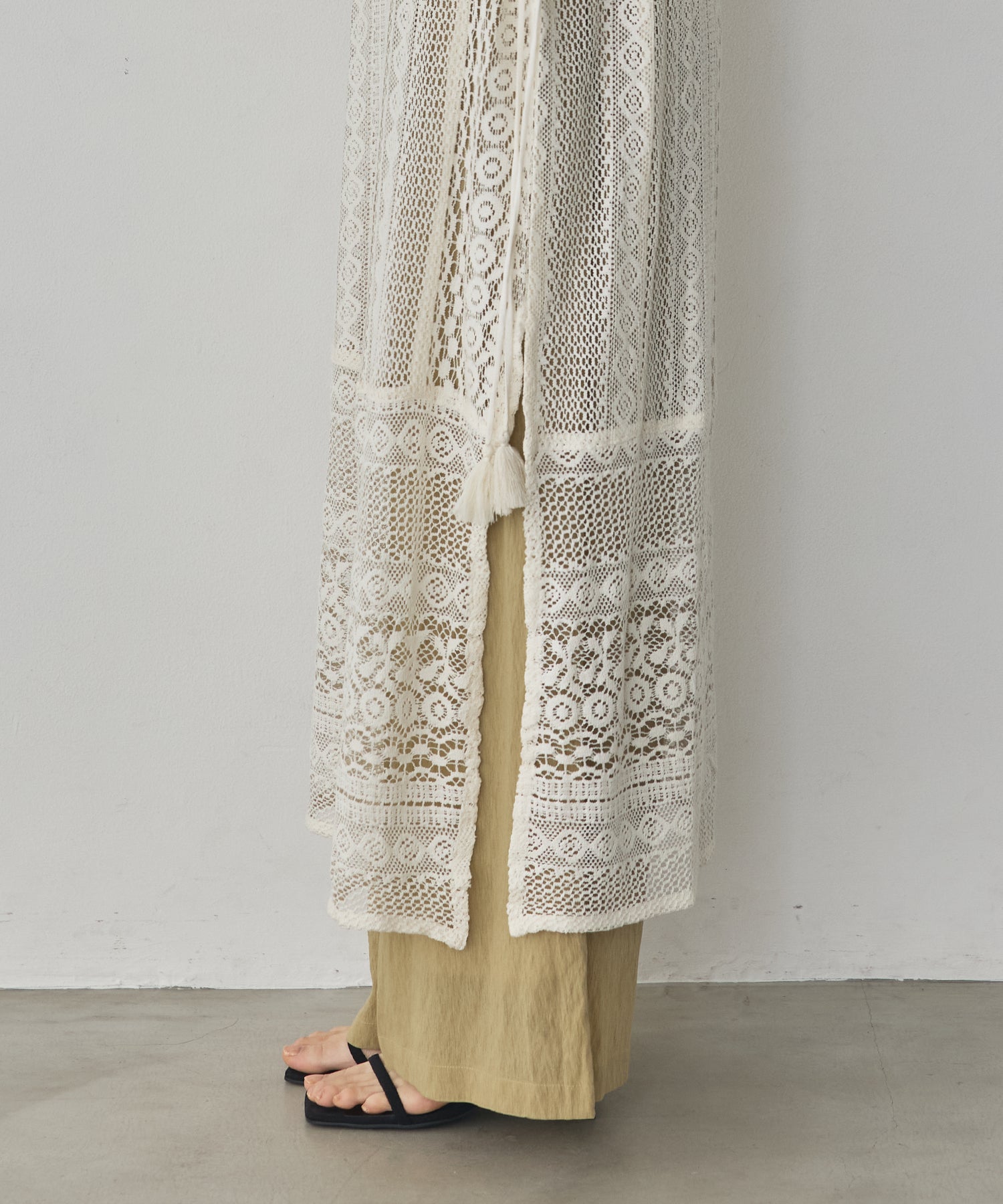 LACE LONG GILET