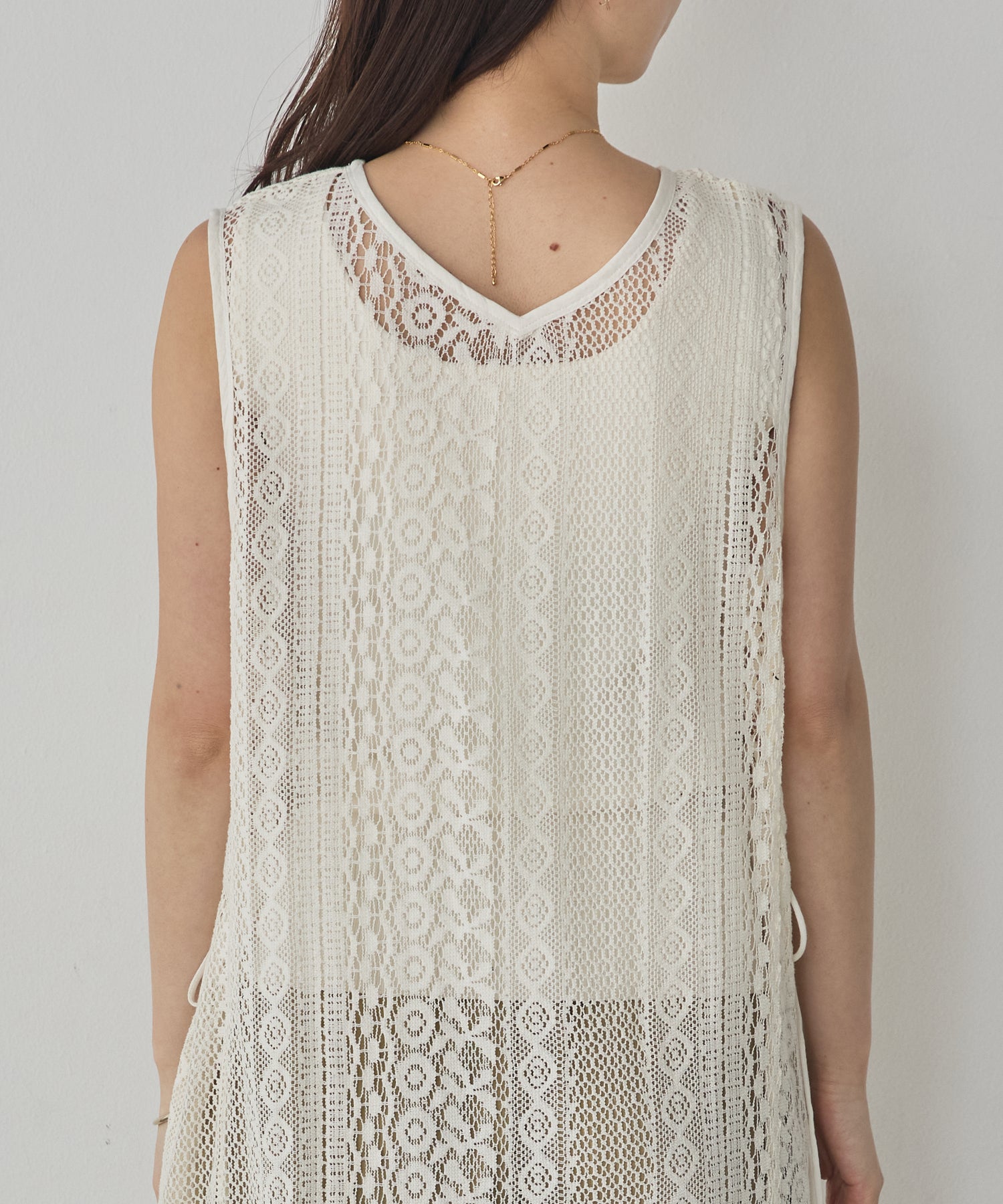 LACE LONG GILET