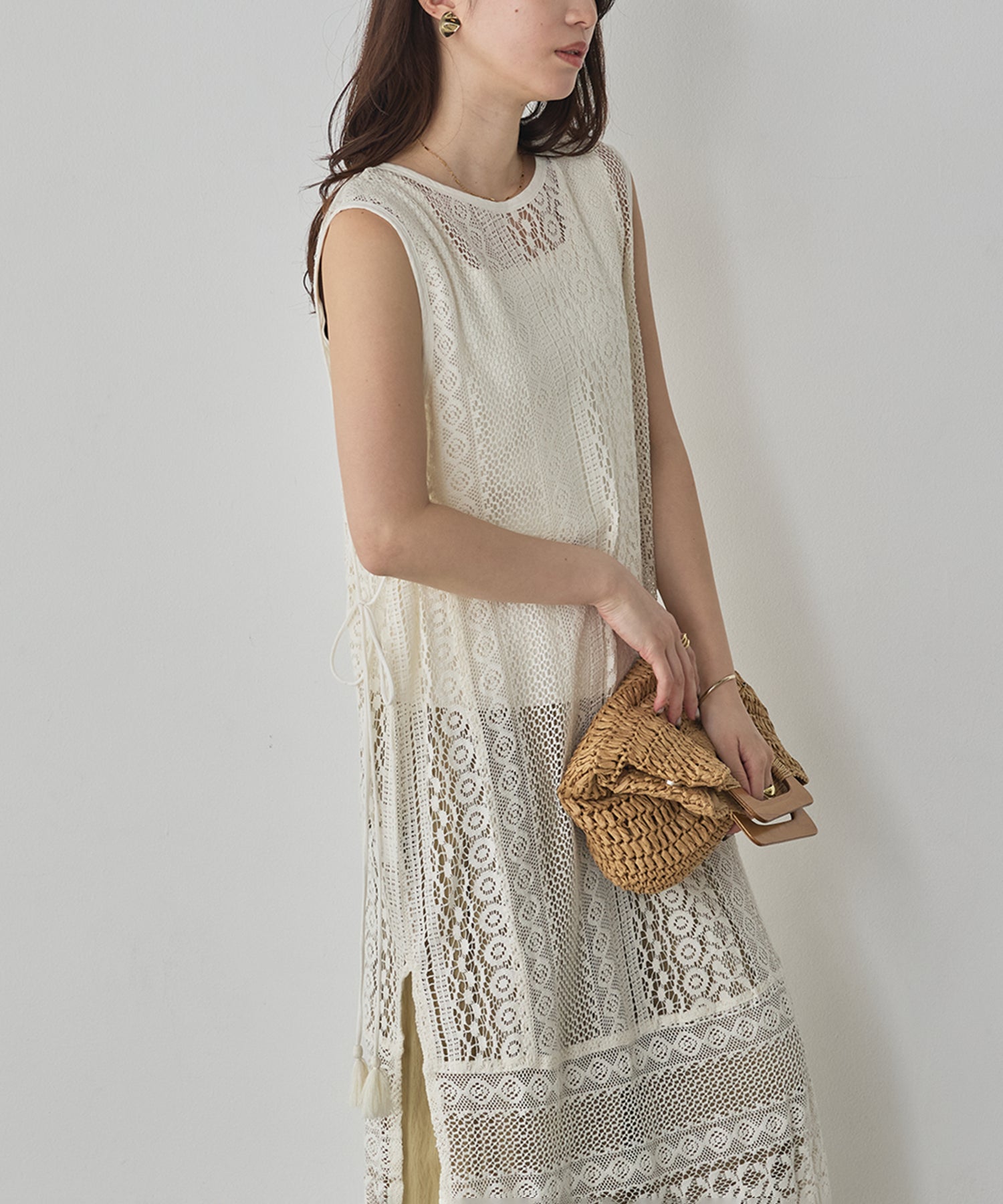 LACE LONG GILET
